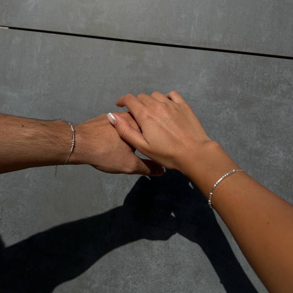 MORSECODE PARTNERARMBAND II aus 925 Silber - Eleganter Armband - AURIME