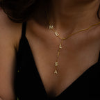 SOMMER NAMENSKETTE MIT ZIRKONIASTEIN | 925 SILBER
