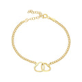 Endless Love Armband aus 925 Silber von AURIME, feines Armband mit eleganter Kettenoptik, auf weißem Hintergrund.