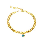 GERSTEN ARMKETTE MIT NAZAR aus 925 Silber - Eleganter Halskette - AURIME