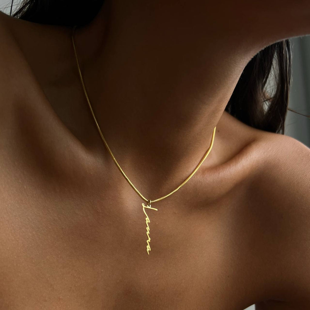 SIGNATUR NAMENSKETTE ITALI aus 925 Silber - Eleganter Halskette - AURIME