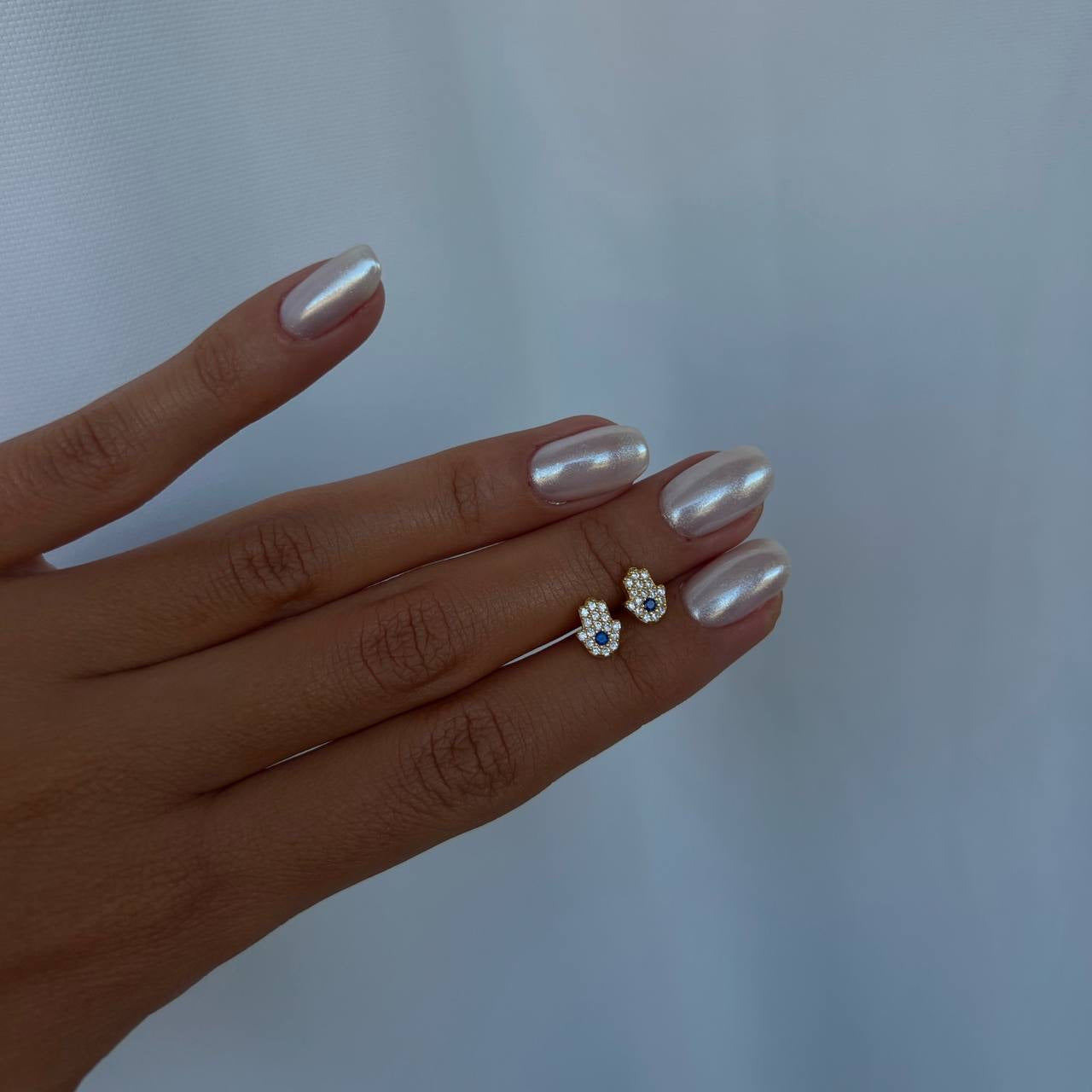 FATIMAS HAND MINI OHRRING aus 925 Silber - Eleganter Ohrringe - AURIME