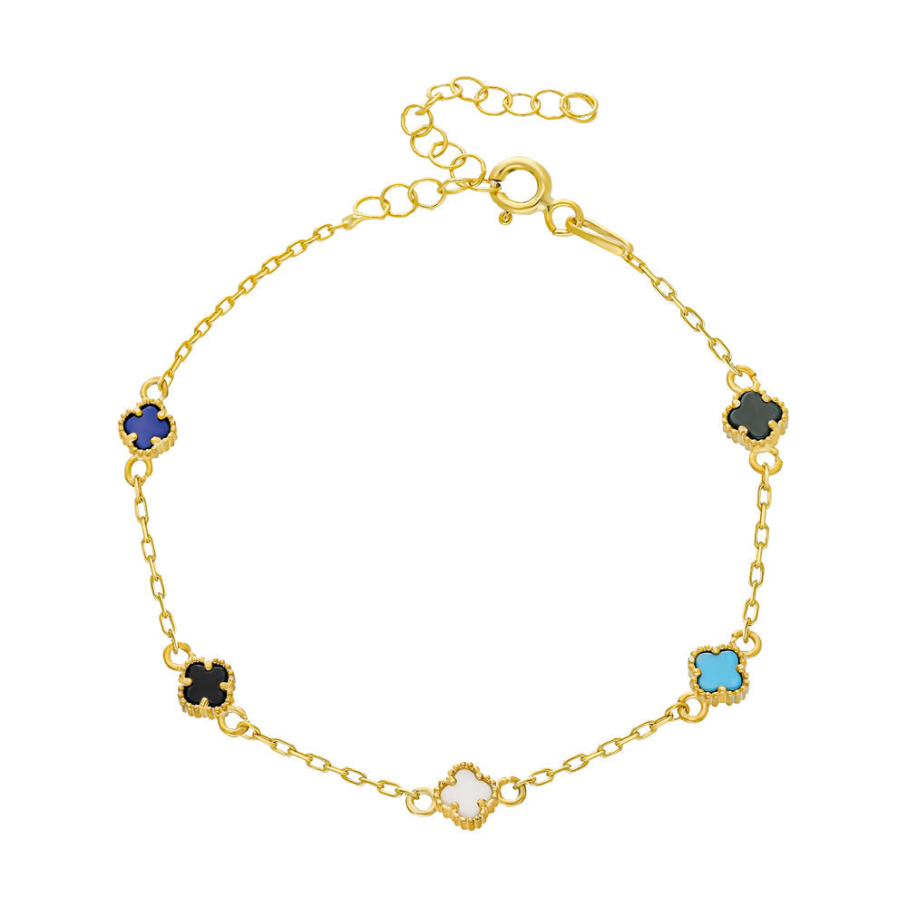 COLORFULL MINI KLEE BRACELET aus 925 Silber - Hochwertiger Schmuck - AURIME
