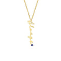 Sterling Silber SIGNATURKETTE mit Nazareögel, elegante Kette mit Namens- oder Signatur-Design, AURIME Schmuck