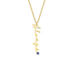 SIGNATURKETTE MIT NAZARAUGE aus 925 Silber - Eleganter Halskette - AURIME