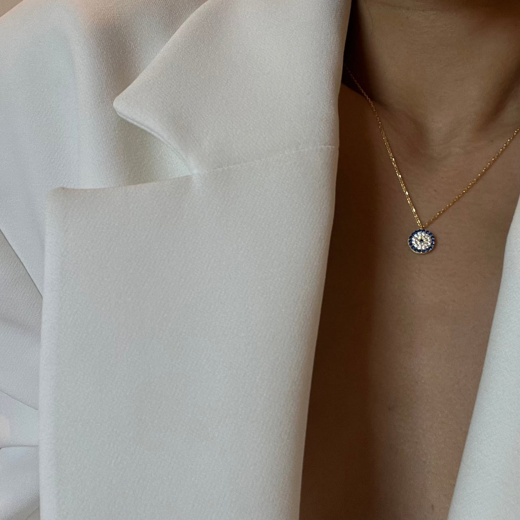 NAZAR ZIRKONIA HALSKETTE - 925 SILBER aus 925 Silber - Eleganter Halskette - AURIME