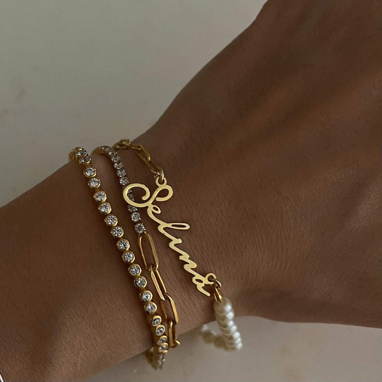 Chic ID Armband - 925 SILBER aus 925 Silber - Eleganter Armband - AURIME