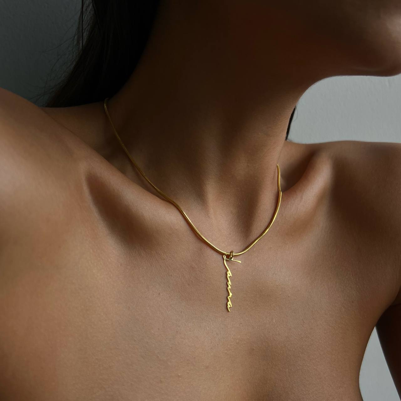 SIGNATUR NAMENSKETTE ITALI aus 925 Silber - Eleganter Halskette - AURIME