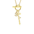 Runde Kette mit Namensgravur aus 925 Silber von Aurime, detailreiche Silberschmuckkette auf weißem Hintergrund