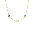 Infinity Nazar Halskette aus 925 Silber von Aurime, filigrane Kette mit Nazar-Amulett, festlich und elegant.