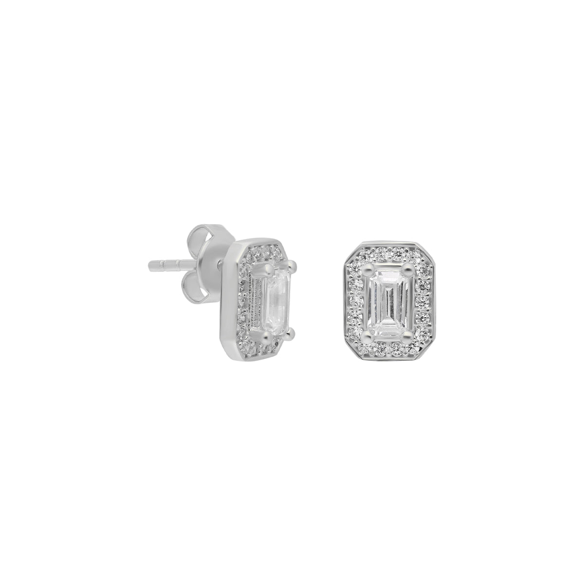 BAGUETTE OHRRING aus 925 Silber - Eleganter Ohrringe - AURIME
