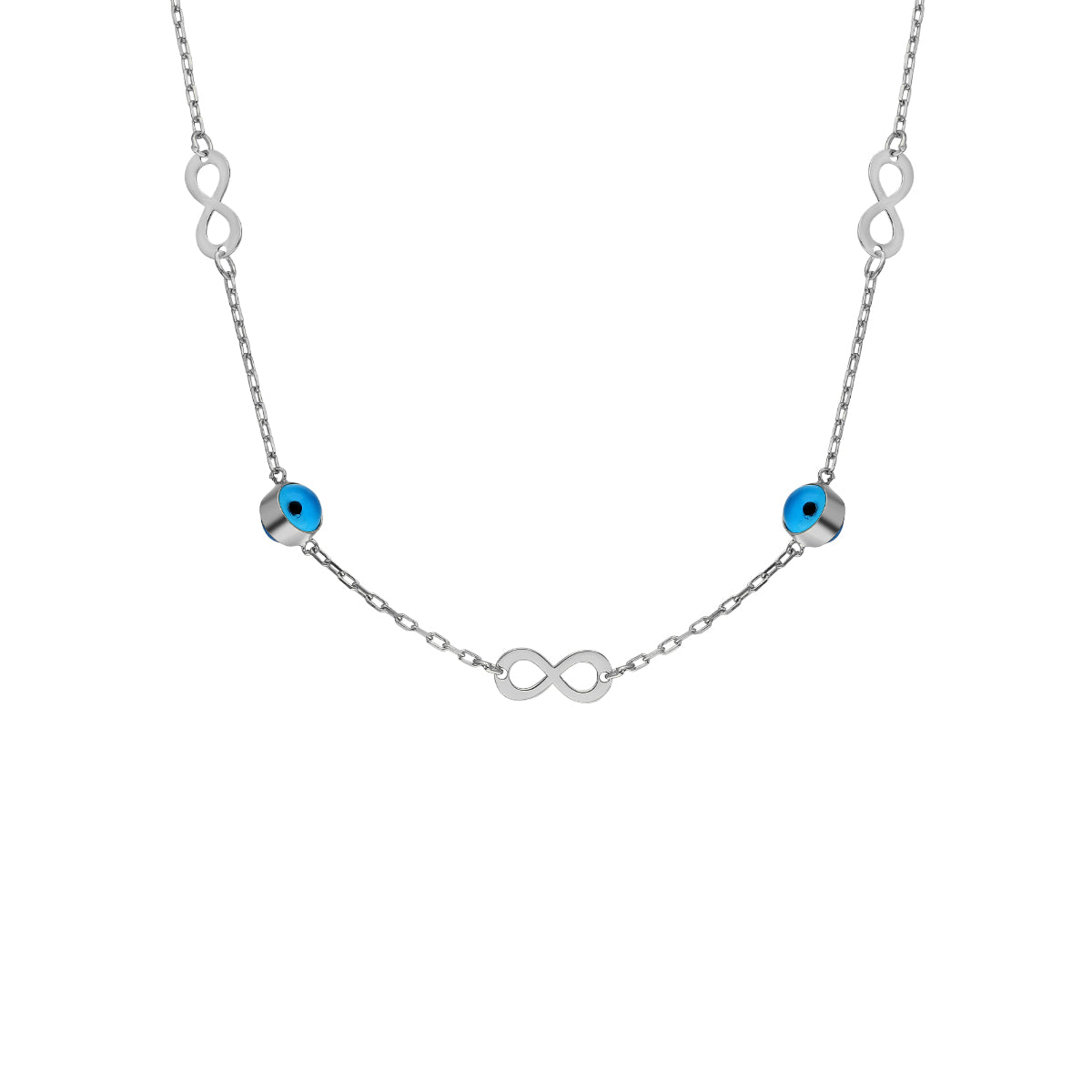 INFINITY NAZAR HALSKETTE II aus 925 Silber - Eleganter Halskette - AURIME