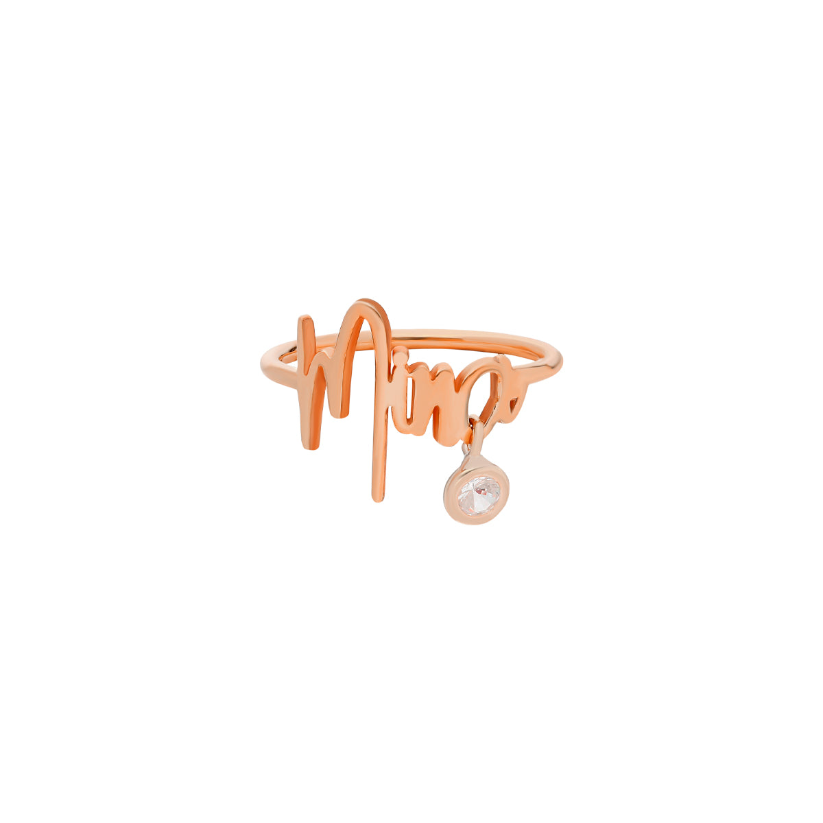 NAMENSRING ONE STONE aus 925 Silber - Eleganter Ring - AURIME