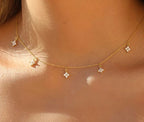 CELIA FLOWER NECKLACE aus 925 Silber - Hochwertiger Schmuck - AURIME