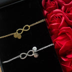 COUPLE DUO LETTER INFINITY BRACELETS (8733927670103)