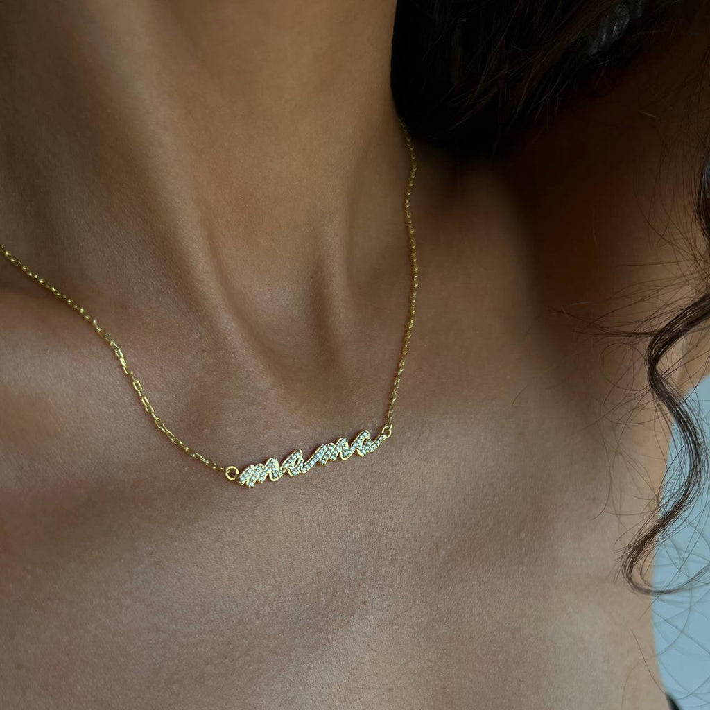 ZIRKONIA MAMA NECKLACE (8920301732183)