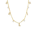 Silberne Choker-Namenskette mit Perle aus 925er Silber, elegantes Schmuckstück von AURIME auf einem weißen Hintergrund.