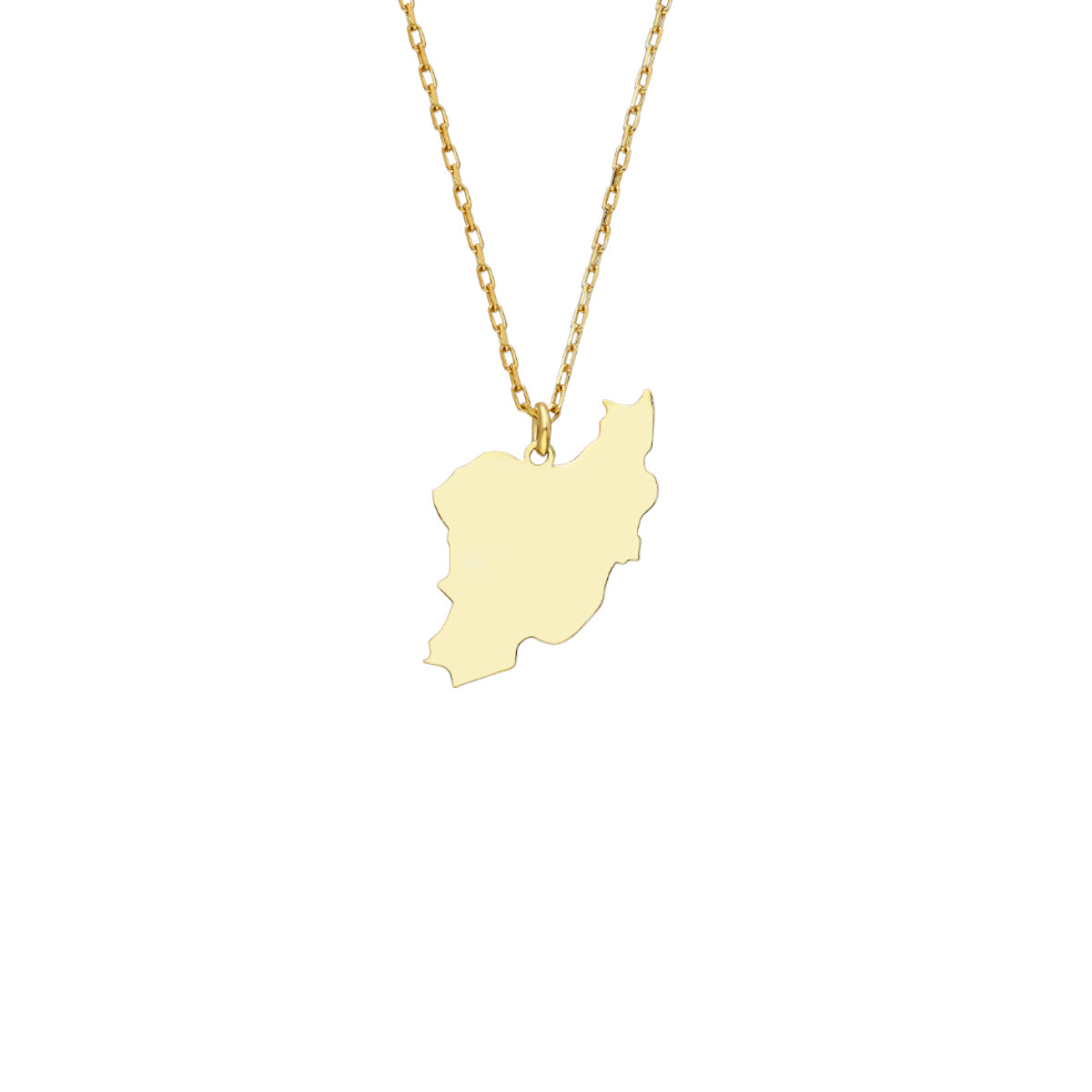 UMRISS KETTE STADT ODER LAND aus 925 Silber - Eleganter Halskette - AURIME