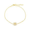 Minimal Daisy Armband aus 925 Silber von AURIME, filigranes Schmuckstück mit Blumendesign und zarter Optik