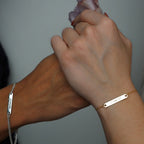 COUPLE GRAVUR BASIC BRACELET aus 925 Silber - Hochwertiger Schmuck - AURIME