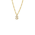 Silberne Buchstaben-Kette mit Zirkonia-Steinen von AURIME, 925 Silber, detailreiche Kette mit funkelnden Steinen.