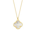 Silberne Klee-Opal-Halskette aus 925er Silber von AURIME, detailreiche Ketten mit silbernem Klee und schimmerndem Opal.
