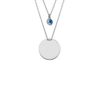 PLÄTTCHEN GRAVURKETTE NAZAR KOMBI aus 925 Silber - Eleganter Halskette - AURIME