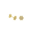 Zirkonia Daisy Ohrringe aus 925 Silber von Aurime, funkelnde Blumen-Design, elegante Damenohrschmuck