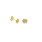 ZIRKONIA DAISY OHRSTECKER aus 925 Silber - Hochwertiger Schmuck - AURIME