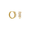 Sterling Silber Slider Baguette Ohrring von AURIME, elegante Ohrschmuck mit baguette-förmigem Design, detailreiche Verarbeitung
