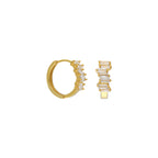 SLIDER BAGUETTE OHRRING aus 925 Silber - Eleganter Ohrringe - AURIME