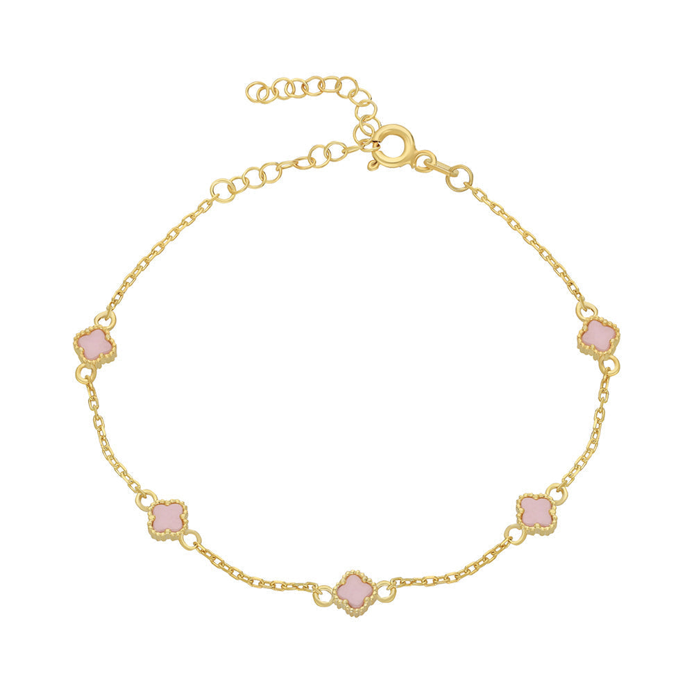 ROSE MINI KLEE BRACELET aus 925 Silber - Hochwertiger Schmuck - AURIME