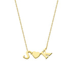 HEART & DUO LETTER NECKLACE aus 925 Silber - Hochwertiger Schmuck - AURIME