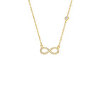 INFINITY HALSKETTE MIT ZIRKONIA aus 925 Silber - Eleganter Halskette - AURIME