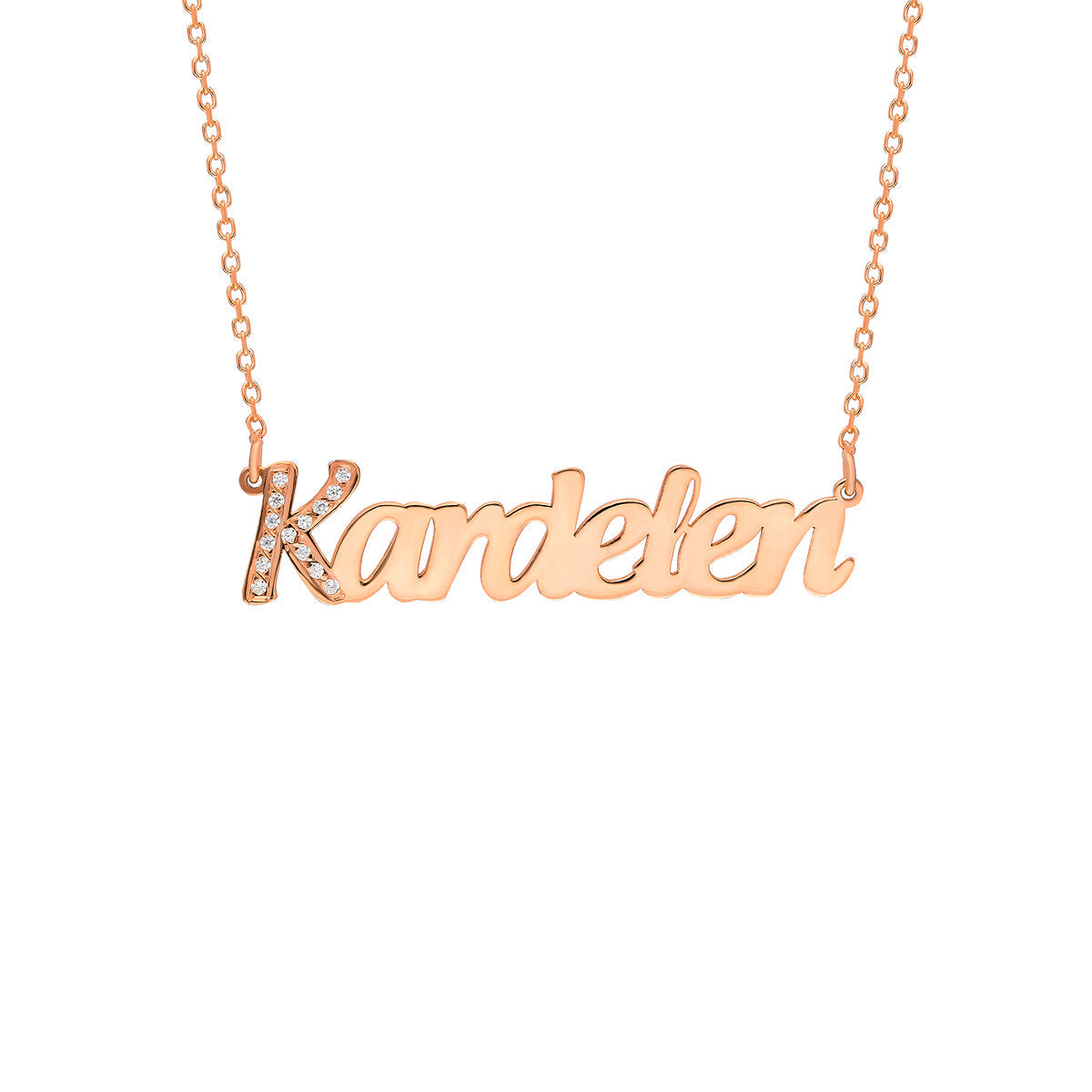 WAAGERECHTE NAMENSKETTE aus 925 Silber - Eleganter Halskette - AURIME