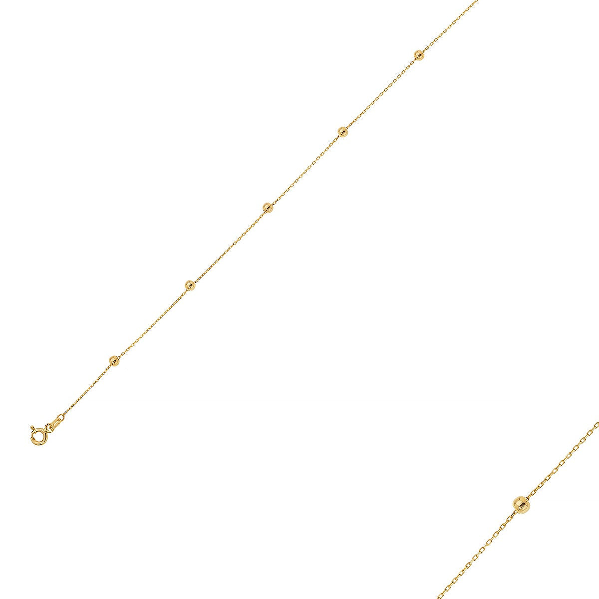 GLÄNZENDE KUGELN ARMKETTE | 14K GOLD