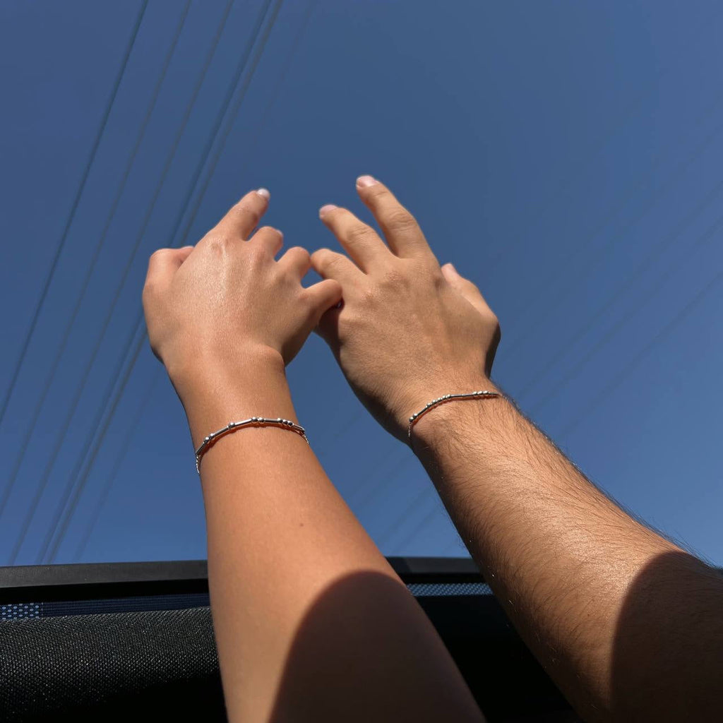 MORSECODE PARTNERARMBAND II aus 925 Silber - Eleganter Armband - AURIME