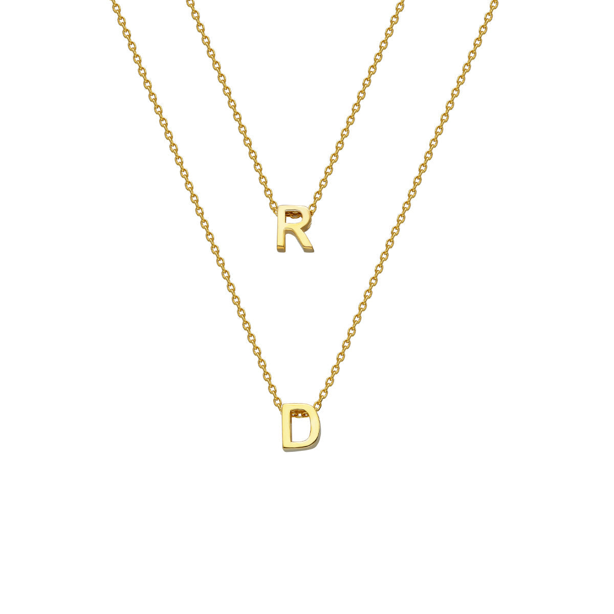 2ER MINIMAL BUCHSTABEN HALSKETTE | 925 SILBER