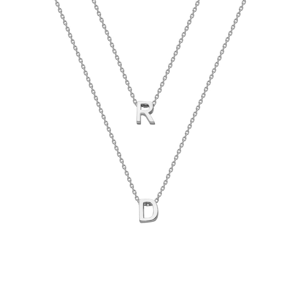 2 MINIMAL LETTER NECKLACE | 925 SILVER