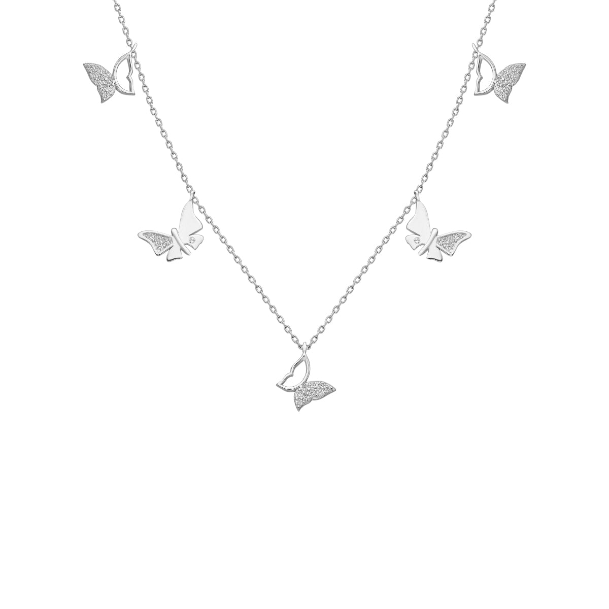 SCHMETTERLING – HALSKETTE MODEL 2 aus 925 Silber - Eleganter Halskette - AURIME