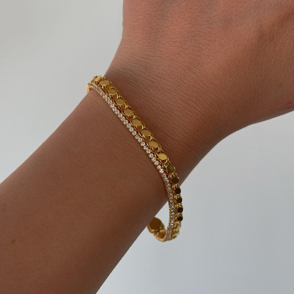 GERSTEN X ICED OUT ARMBAND aus 925 Silber - Eleganter Armband - AURIME