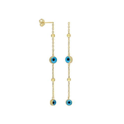 AURIME Bullet Nazar Ohrringe aus 925 Silber mit auffälligem Design, detailreiche Handarbeit, elegante Schmuckstücke für Damen