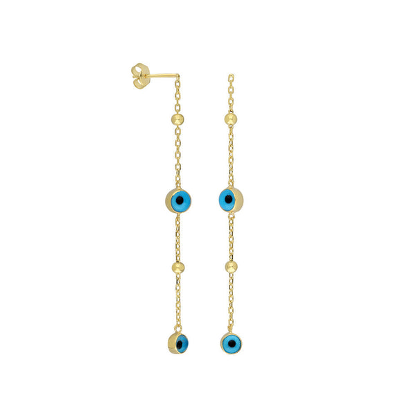 AURIME Bullet Nazar Ohrringe aus 925 Silber mit auffälligem Design, detailreiche Handarbeit, elegante Schmuckstücke für Damen