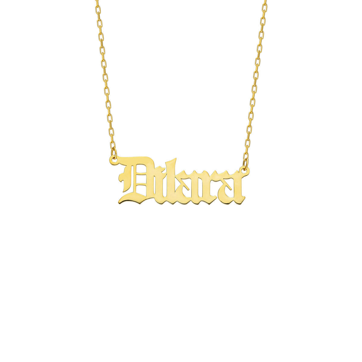 NAMENSKETTE OLD ENGLISH aus 925 Silber - Eleganter Halskette - AURIME