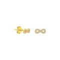 Infinity-Ohrstecker aus 925 Silber von AURIME, glänzende silberne Ohrstecker mit Infinity-Design, edler Schmuck für Damen