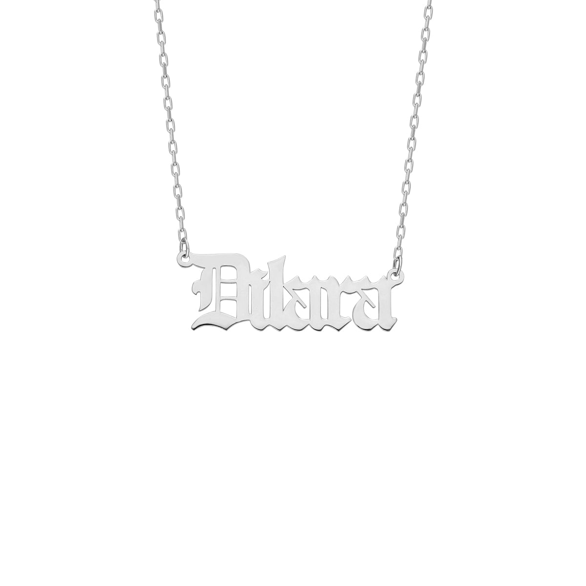 NAMENSKETTE OLD ENGLISH aus 925 Silber - Eleganter Halskette - AURIME