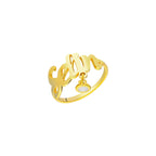 NAMENSRING MIT ZIRKONIA STEIN aus 925 Silber - Eleganter Ring - AURIME