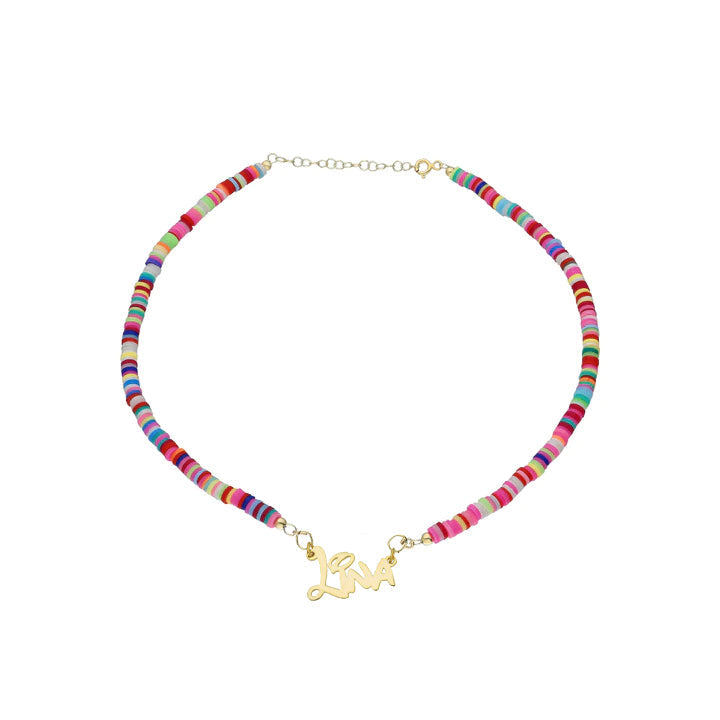 COLORFULL KIDS HALSKETTE MIT NAMEN aus 925 Silber - Eleganter Halskette - AURIME
