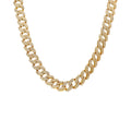 Silberne Gourmet-Halskette mit funkelnden Zirkonia von AURIME, detaillierte Kette aus 925 Silber, elegantes Schmuckstück.