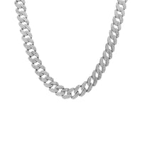 Gourmet Halskette mit Zirkonia, 925 Silber, von AURIME, detailreiche Kette mit funkelnden Zirkoniasteinen.